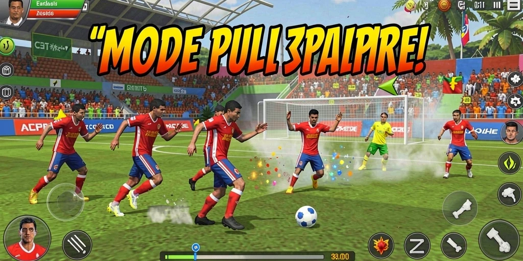 Screen capture dari balapan yang mendebarkan.
