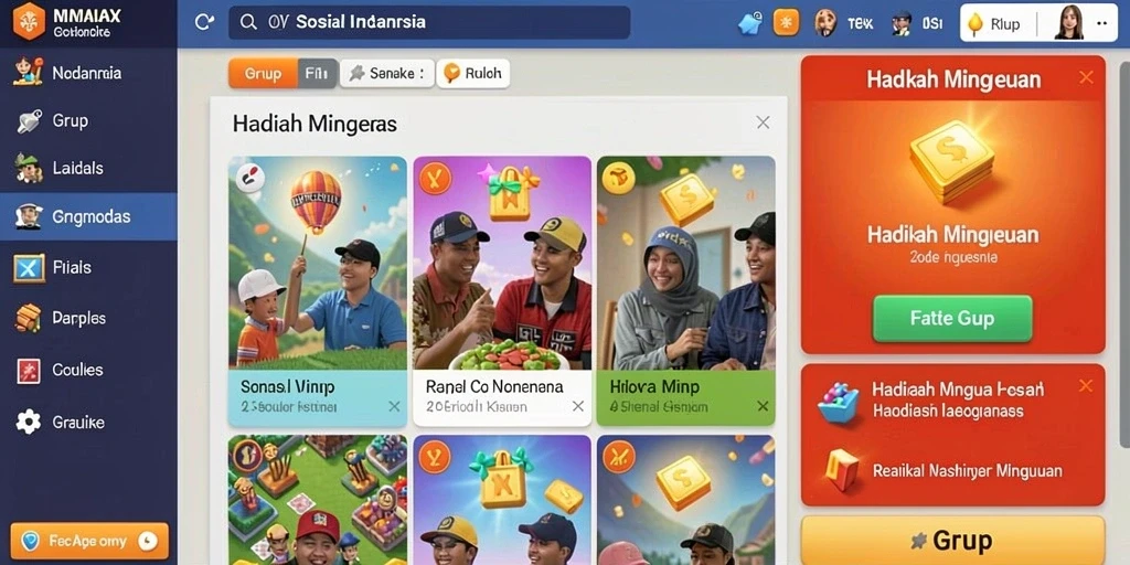Pengguna menikmati pengalaman bermain yang seru.